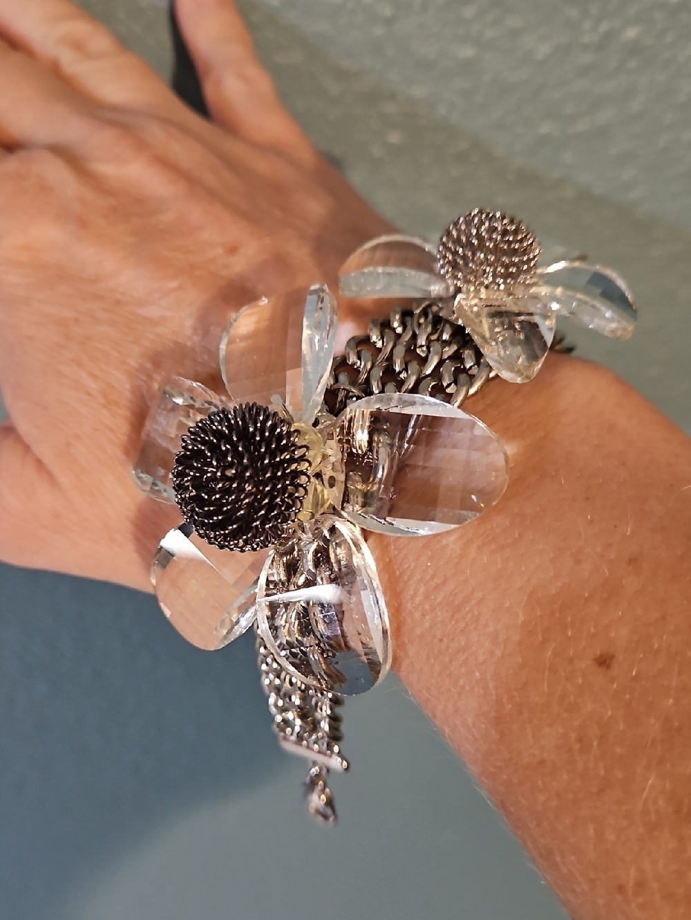 Vera Wang Crystal Flower Bracelet